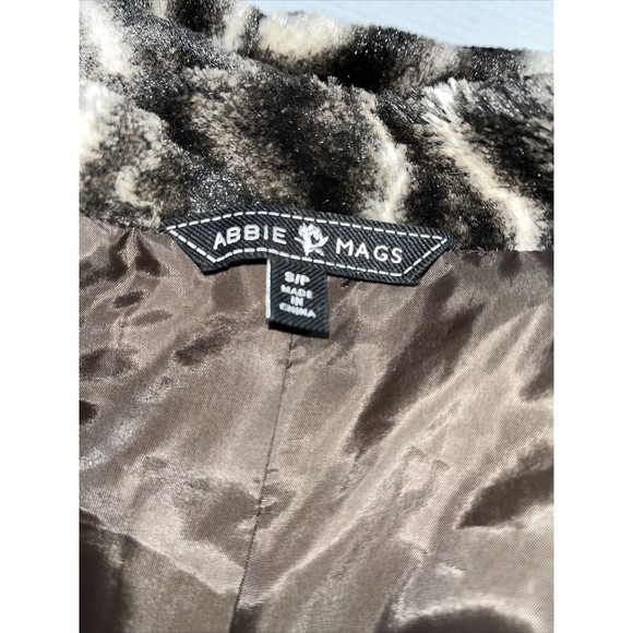 Abbie Mags Chocolate Brown Faux Fur Vest Size Med - Picture 7 of 7